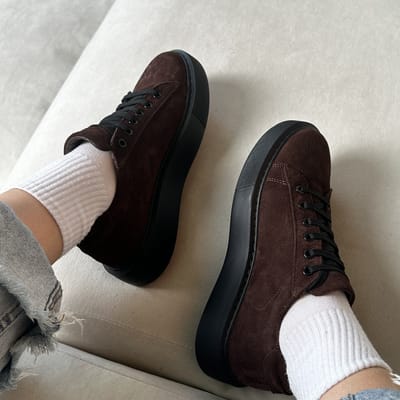 Кеды Cool кофейные замша